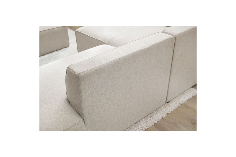 Canapé d'angle fixe MEGEVE tissu lisse - Angle gauche - BOBOCHIC - The Bradery