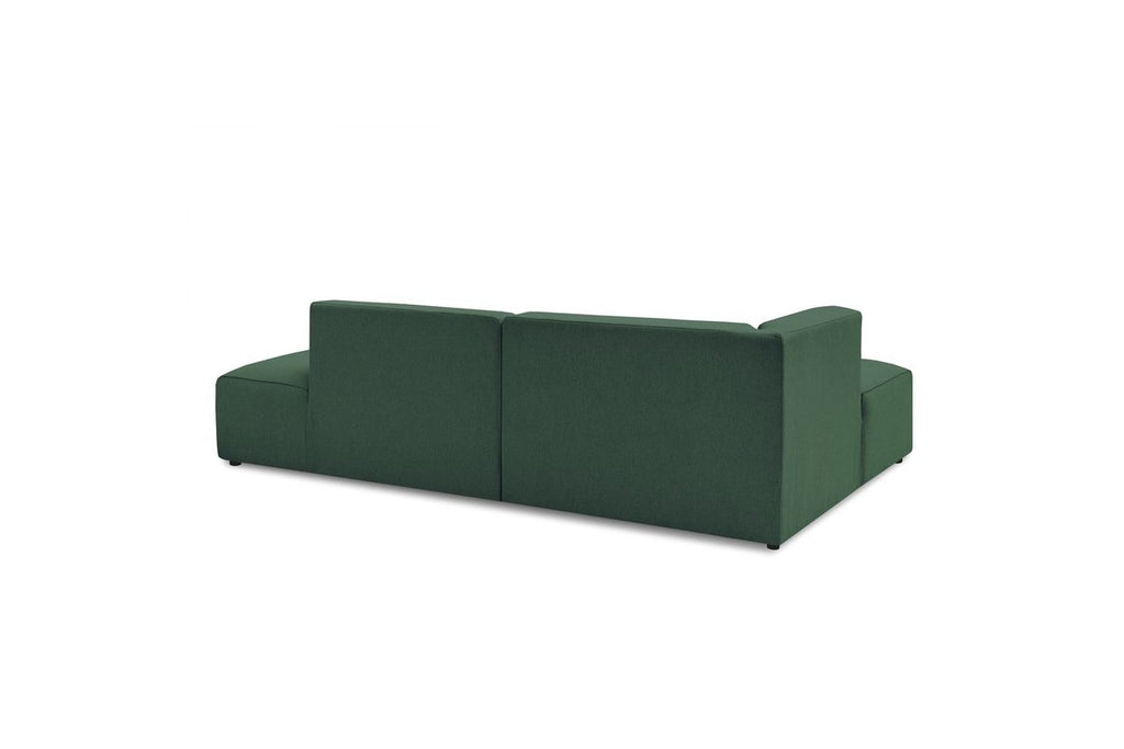 MEGEVE fixed corner sofa in smooth fabric - Left-hand corner - BOBOCHIC - The Bradery