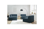 MEGEVE fixed corner sofa in smooth fabric - Left-hand corner - BOBOCHIC - The Bradery