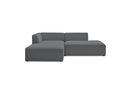 Canapé d'angle fixe MEGEVE tissu lisse - Angle gauche - BOBOCHIC - The Bradery