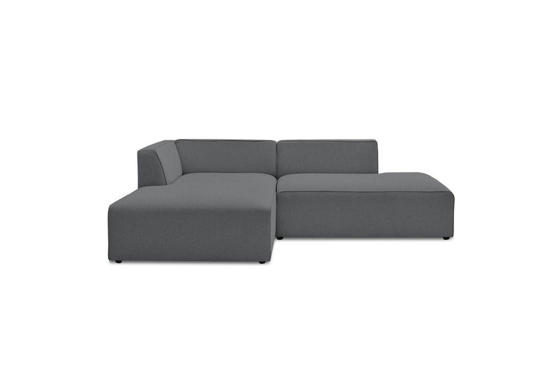 Canapé d'angle fixe MEGEVE tissu lisse - Angle gauche - BOBOCHIC - The Bradery