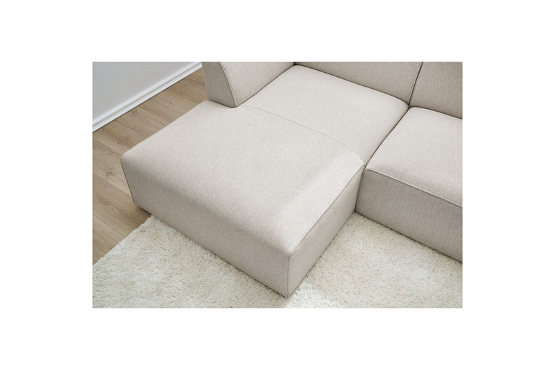 Canapé d'angle fixe MEGEVE tissu lisse - Angle gauche - BOBOCHIC - The Bradery