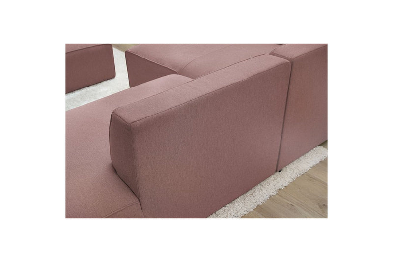 Canapé d'angle fixe MEGEVE tissu lisse - Angle gauche - BOBOCHIC - The Bradery