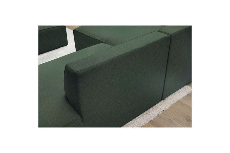 Canapé d'angle fixe MEGEVE tissu lisse - Angle gauche - BOBOCHIC - The Bradery