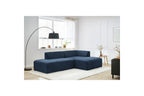 MEGEVE fixed corner sofa in textured fabric - Right-hand corner - BOBOCHIC - The Bradery