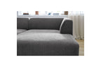 MEGEVE fixed corner sofa in textured fabric - Right-hand corner - BOBOCHIC - The Bradery
