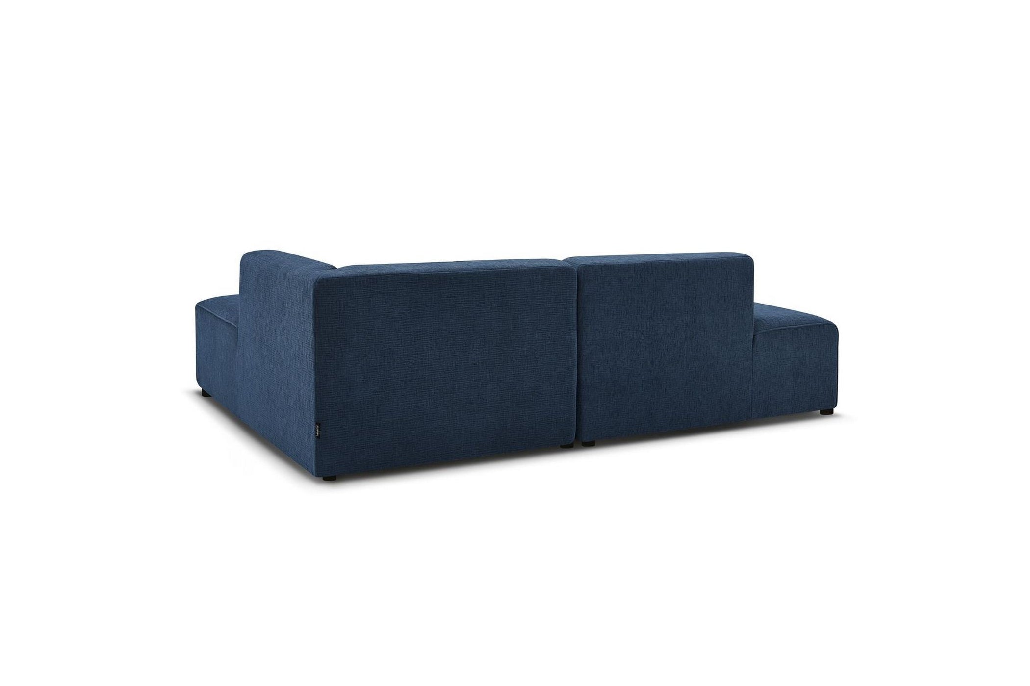 MEGEVE fixed corner sofa in textured fabric - Right-hand corner - BOBOCHIC - The Bradery