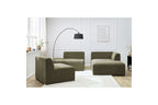 MEGEVE fixed corner sofa in textured fabric - Right-hand corner - BOBOCHIC - The Bradery