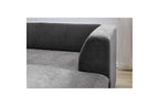 MEGEVE fixed corner sofa in textured fabric - Right-hand corner - BOBOCHIC - The Bradery