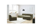 MEGEVE fixed corner sofa in textured fabric - Right-hand corner - BOBOCHIC - The Bradery