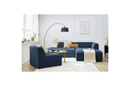 MEGEVE fixed corner sofa in textured fabric - Right-hand corner - BOBOCHIC - The Bradery