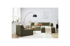 MEGEVE fixed corner sofa in textured fabric - Right-hand corner - BOBOCHIC - The Bradery