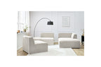 MEGEVE fixed corner sofa in textured fabric - Right-hand corner - BOBOCHIC - The Bradery
