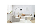 MEGEVE fixed corner sofa in textured fabric - Right-hand corner - BOBOCHIC - The Bradery
