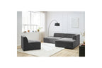 MEGEVE fixed corner sofa in textured fabric - Right-hand corner - BOBOCHIC - The Bradery
