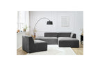 MEGEVE fixed corner sofa in textured fabric - Right-hand corner - BOBOCHIC - The Bradery