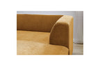 MEGEVE fixed corner sofa in textured fabric - Right-hand corner - BOBOCHIC - The Bradery