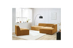 MEGEVE fixed corner sofa in textured fabric - Right-hand corner - BOBOCHIC - The Bradery