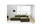 MEGEVE fixed corner sofa in textured fabric - Right-hand corner - BOBOCHIC - The Bradery