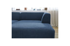 MEGEVE fixed corner sofa in textured fabric - Right-hand corner - BOBOCHIC - The Bradery