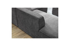 MEGEVE fixed corner sofa in textured fabric - Right-hand corner - BOBOCHIC - The Bradery