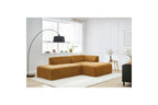 MEGEVE fixed corner sofa in textured fabric - Right-hand corner - BOBOCHIC - The Bradery