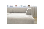 MEGEVE fixed corner sofa in textured fabric - Right-hand corner - BOBOCHIC - The Bradery