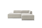 MEGEVE fixed corner sofa in textured fabric - Right-hand corner - BOBOCHIC - The Bradery