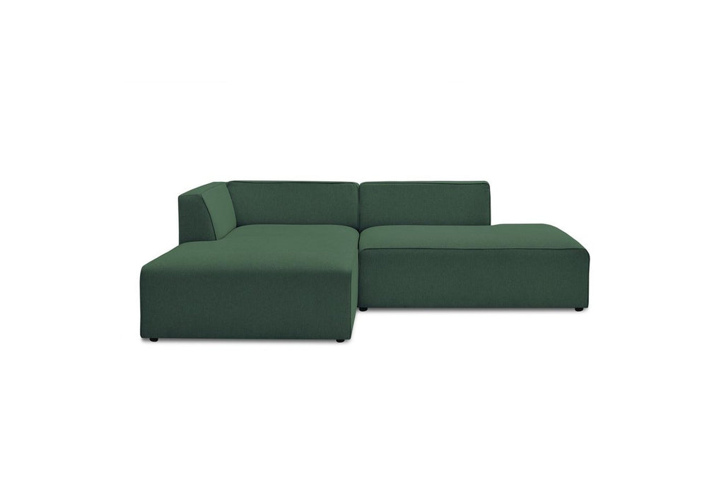 MEGEVE fixed corner sofa in textured fabric - Left-hand corner - BOBOCHIC - The Bradery