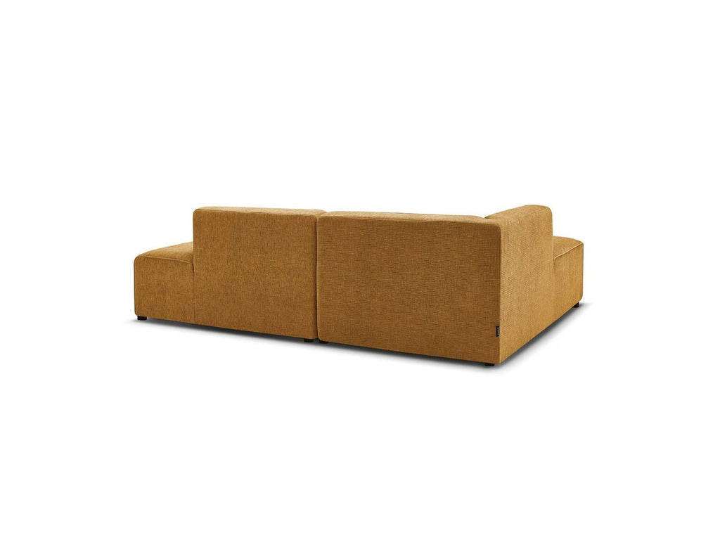 MEGEVE fixed corner sofa in textured fabric - Left-hand corner - BOBOCHIC - The Bradery