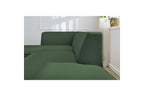 MEGEVE fixed corner sofa in textured fabric - Left-hand corner - BOBOCHIC - The Bradery