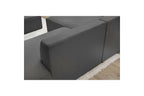 MEGEVE fixed corner sofa in textured fabric - Left-hand corner - BOBOCHIC - The Bradery
