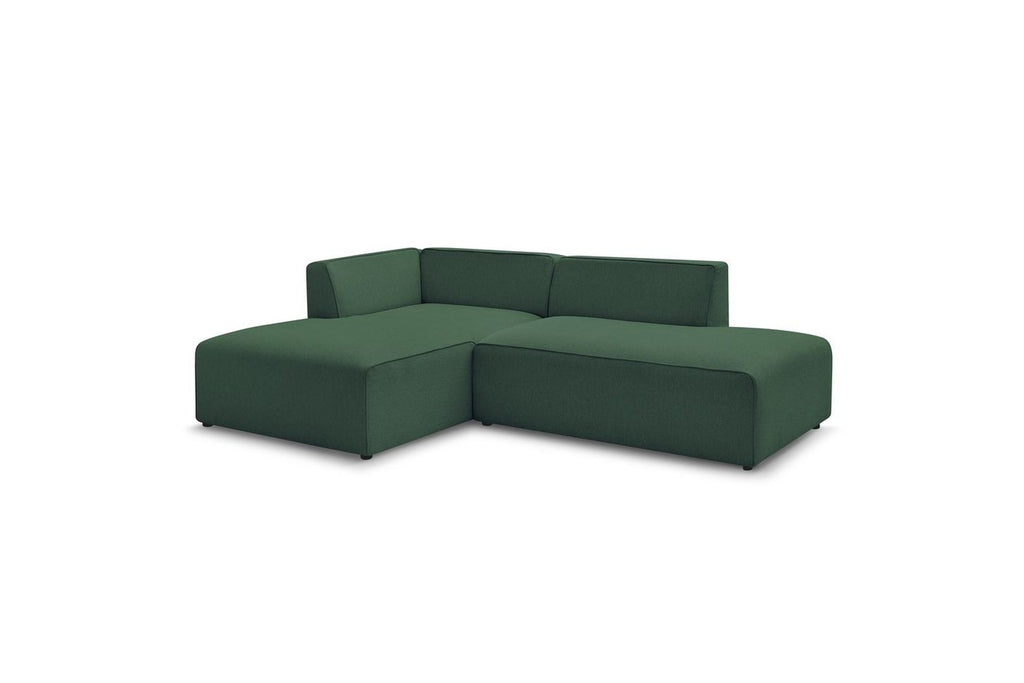 MEGEVE fixed corner sofa in textured fabric - Left-hand corner - BOBOCHIC - The Bradery