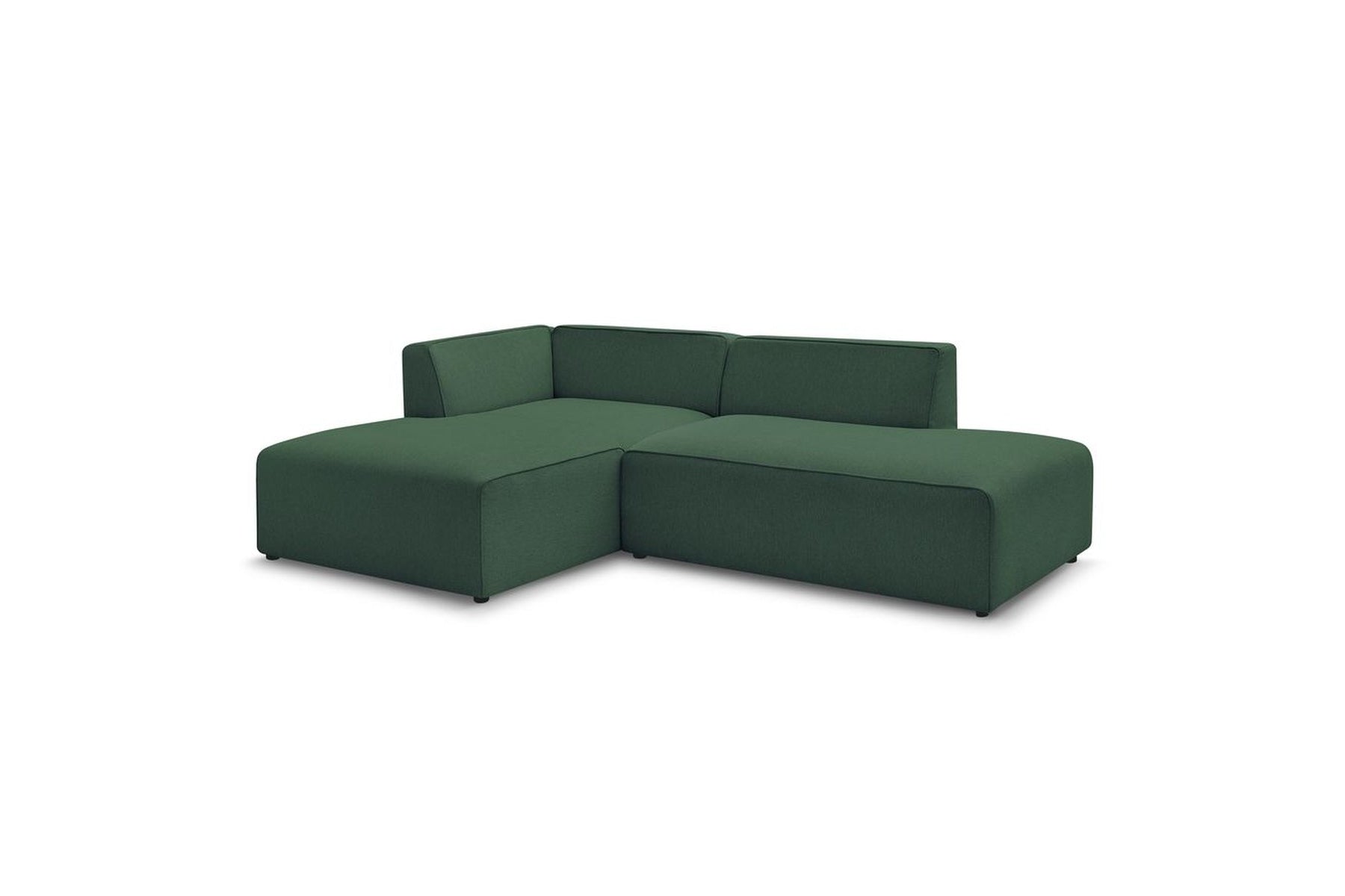 MEGEVE fixed corner sofa in textured fabric - Left-hand corner - BOBOCHIC - The Bradery