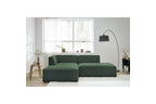 MEGEVE fixed corner sofa in textured fabric - Left-hand corner - BOBOCHIC - The Bradery