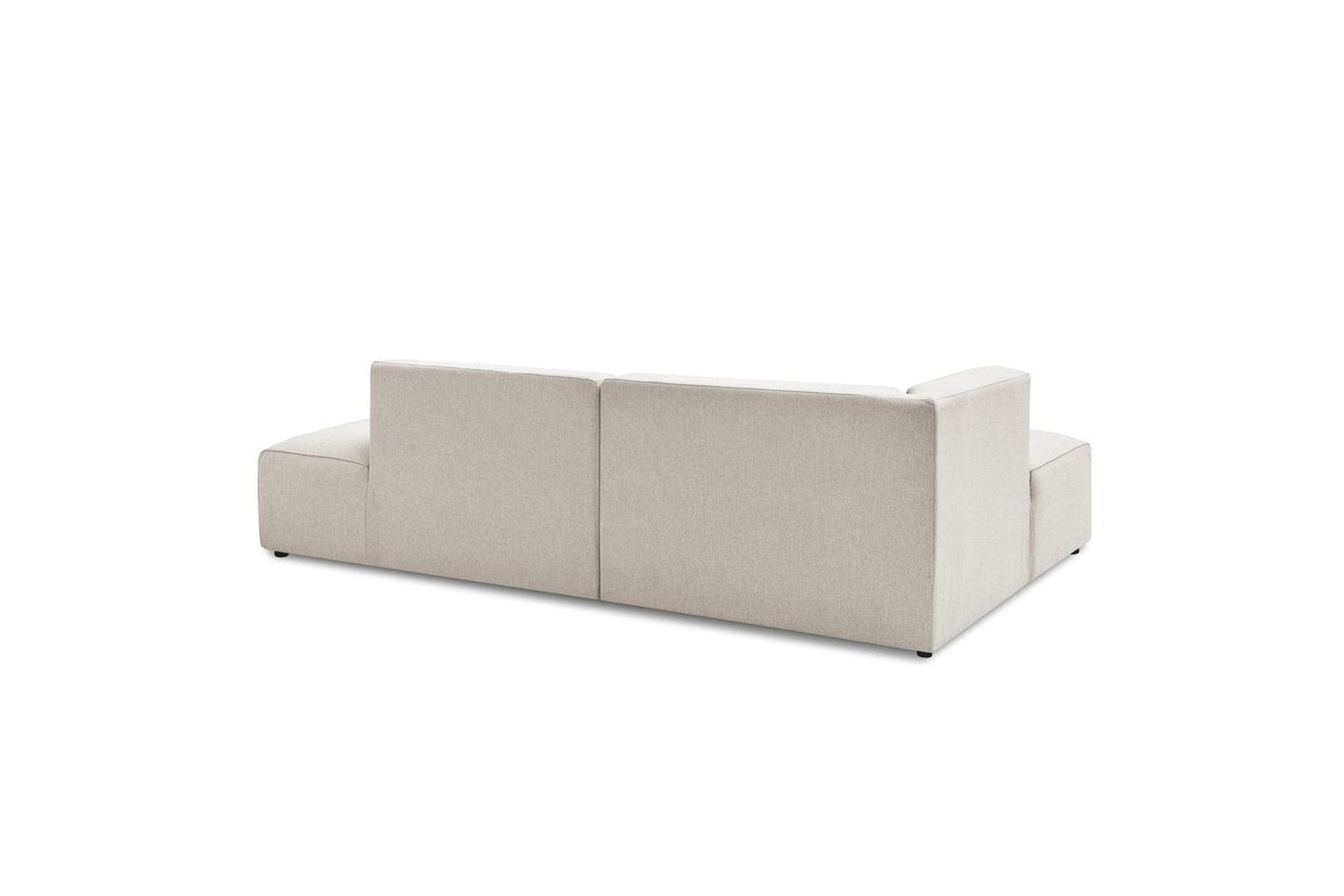 MEGEVE fixed corner sofa in textured fabric - Left-hand corner - BOBOCHIC - The Bradery