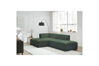 MEGEVE fixed corner sofa in textured fabric - Left-hand corner - BOBOCHIC - The Bradery