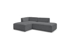 MEGEVE fixed corner sofa in textured fabric - Left-hand corner - BOBOCHIC - The Bradery
