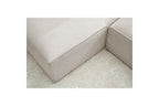 MEGEVE fixed corner sofa in textured fabric - Left-hand corner - BOBOCHIC - The Bradery