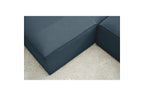 MEGEVE fixed corner sofa in textured fabric - Left-hand corner - BOBOCHIC - The Bradery