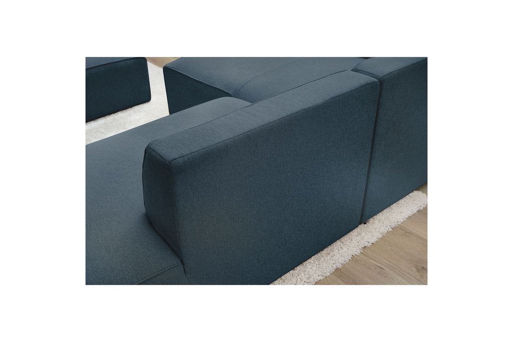 MEGEVE fixed corner sofa in textured fabric - Left-hand corner - BOBOCHIC - The Bradery