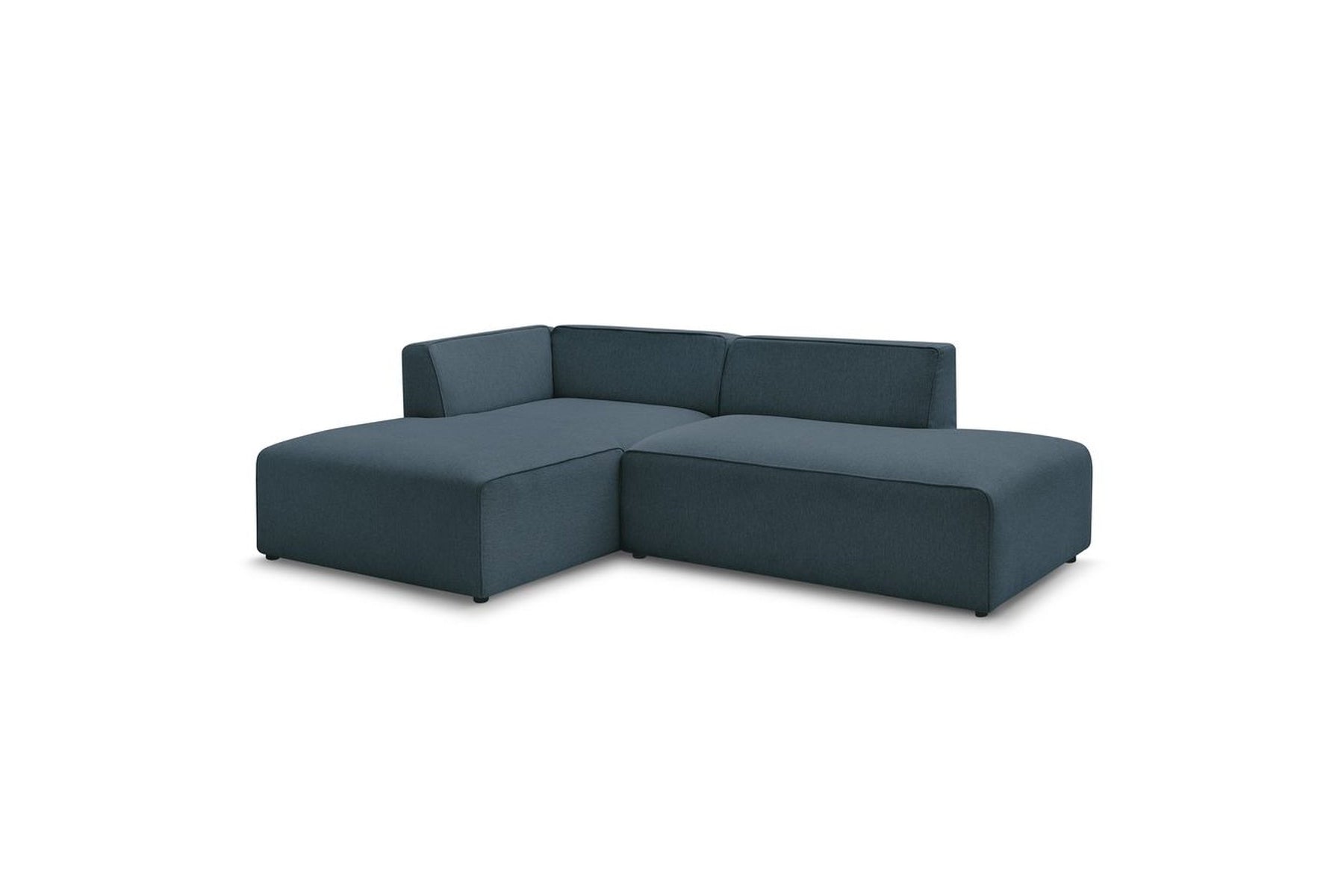 MEGEVE fixed corner sofa in textured fabric - Left-hand corner - BOBOCHIC - The Bradery