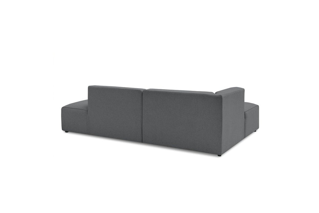 MEGEVE fixed corner sofa in textured fabric - Left-hand corner - BOBOCHIC - The Bradery