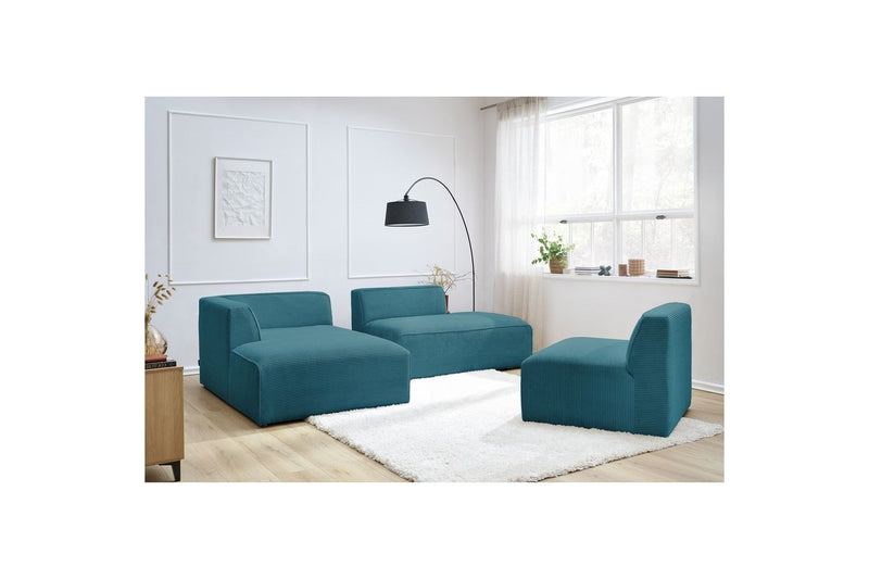 MEGEVE fixed corner sofa in corduroy - Left corner - BOBOCHIC - The Bradery