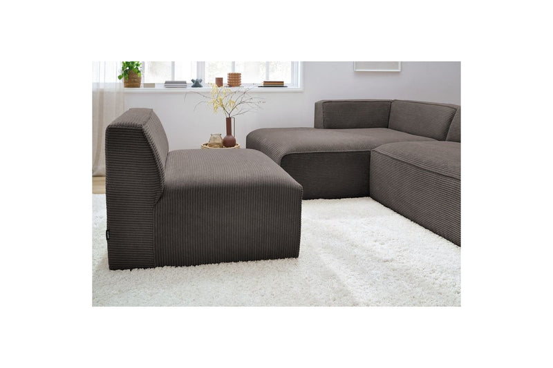 MEGEVE fixed corner sofa in corduroy - Left corner - BOBOCHIC - The Bradery