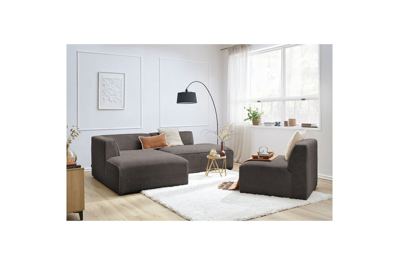 MEGEVE fixed corner sofa in corduroy - Left corner - BOBOCHIC - The Bradery