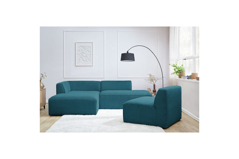 MEGEVE fixed corner sofa in corduroy - Left corner - BOBOCHIC - The Bradery