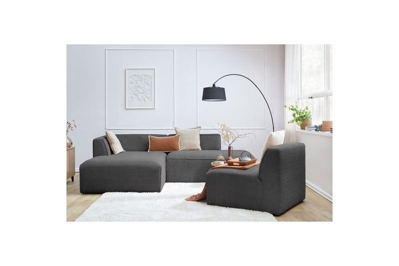 MEGEVE fixed corner sofa in corduroy - Left corner - BOBOCHIC - The Bradery