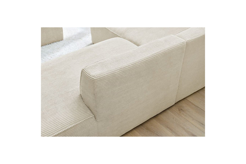 MEGEVE fixed corner sofa in corduroy - Left corner - BOBOCHIC - The Bradery