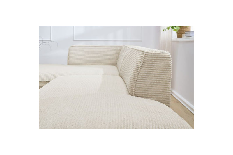 MEGEVE fixed corner sofa in corduroy - Left corner - BOBOCHIC - The Bradery